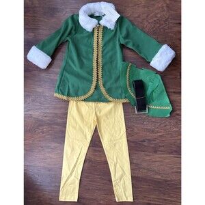 Trish Scully Child Elf Costume Size 4 Set Includes Jacket Pants Hat And Belt New